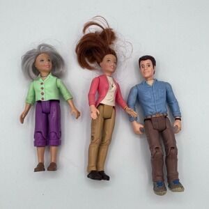 Vintage Fisher-Price Loving Family Dolls Lot of 3 – Mom, Dad & Grandma Figures